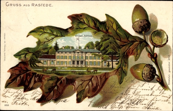 Oak leaf litho Rastede in Oldenburg, Grand Ducal Palace