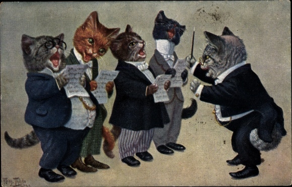 Artiest Ak Thiele, Arthur, We blijven vrijgezel, Gehumaniseerde katten als zangers, dirigent