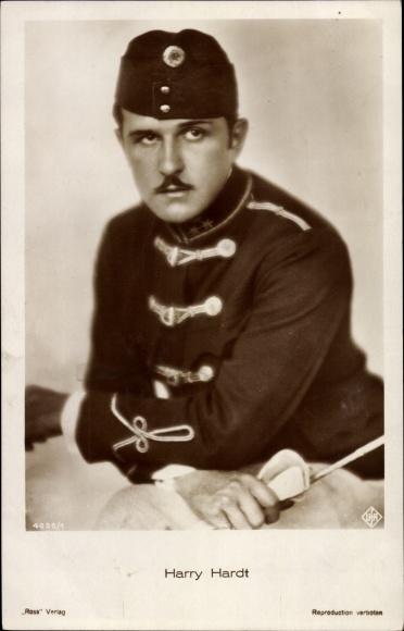 Ak Schauspieler Harry Hardt, Portrait in Uniform