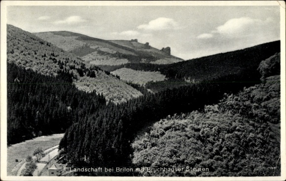 KP Brilon w Sauerland, krajobraz, góry, lasy, Bruchhauser Steine