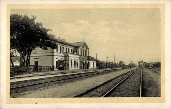 Ak Ascheberg in Schleswig Holstein, Bahnhof, Gleisseite
