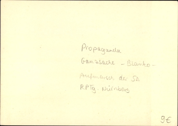Postal stationery PC Nuremberg, Nazi Party Rally 1937, SA marches, national eagle, standard bearer