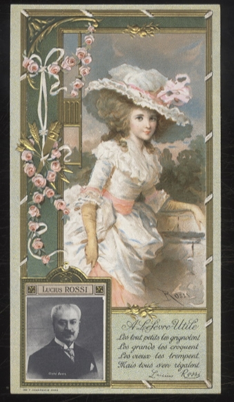 Merchant picture advertising card Lefevre-Utile Lu Art Nouveau, Lucius Rossi
