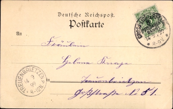 Postcard Berlin Steglitz Groß Lichterfelde, Town Hall