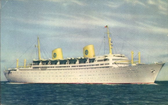 Ak passagiersschip MS Gripsholm, zicht stuurboord
