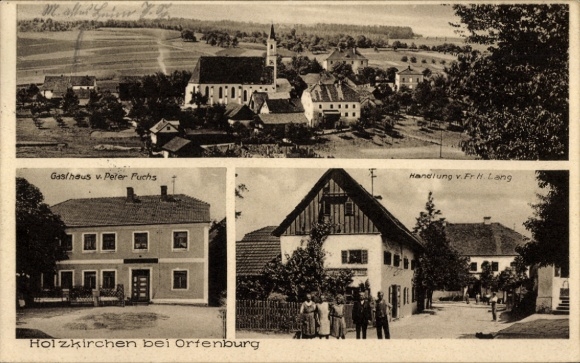 PC Holzkirchen Ortenburg Lower Bavaria, shop, Mrs. H. Lang, inn Peter Fuchs, total view