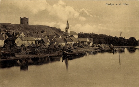 Ak Stolpe an der Oder Angermünde in der Uckermark, Ortsansicht