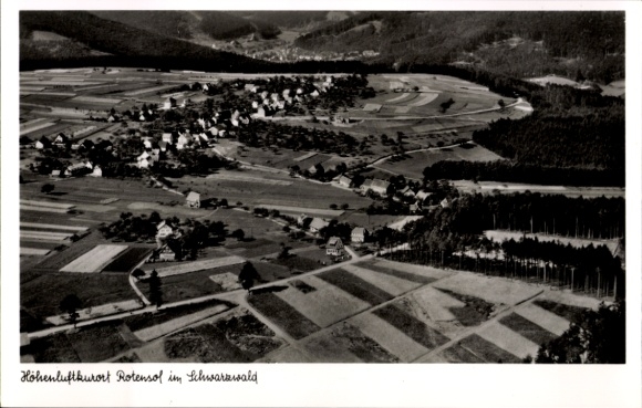 Postcard Rotensol Bad Herrenalb in the Black Forest, aerial photograph