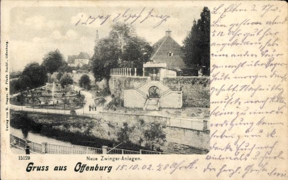 Postcard Offenburg in Baden Black Forest, New Zwinger Facilities