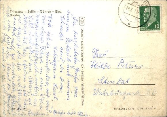 Postcard Thiessow on Rügen, Sellin, Göhren, Binz, Baabe, beach, pier
