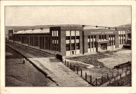 Postcard Zella Mehlis Thuringia, Mercedes Office Machinery Works