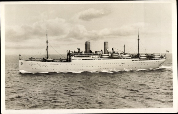 Postcard steamer Sierra Cordoba, Norddeutscher Lloyd Bremen, KdF