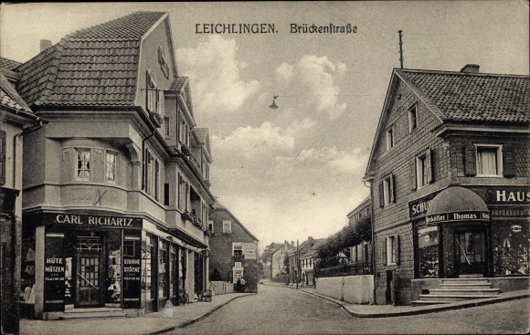 Postcard Leichlingen in the Rhineland, Brückenstraße, Carl Richartz shop