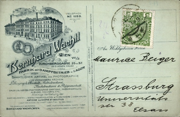 Chromo-Litho Wien 7 Neubau, Kirchberggasse 35-37, Bernhard Wachtl, factory with steam operation