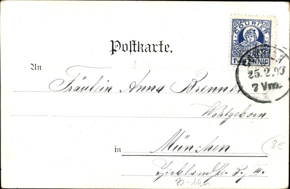 KP artysty Volk, Max, Monachium Bavaria, Monachium Schäfflertanz 1900