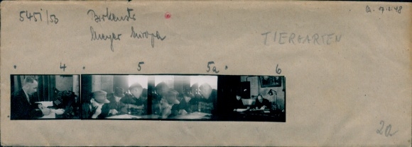 Contact print photos Berlin Tiergarten, Meyer Europa office, Birkenstraße, 4 photos approx. 4x2 cm