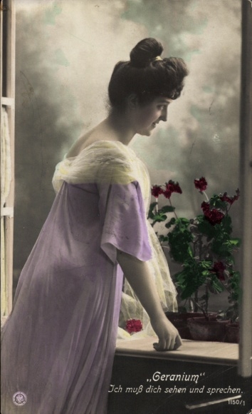Postcard Flower Language, Geranium, I Must See You