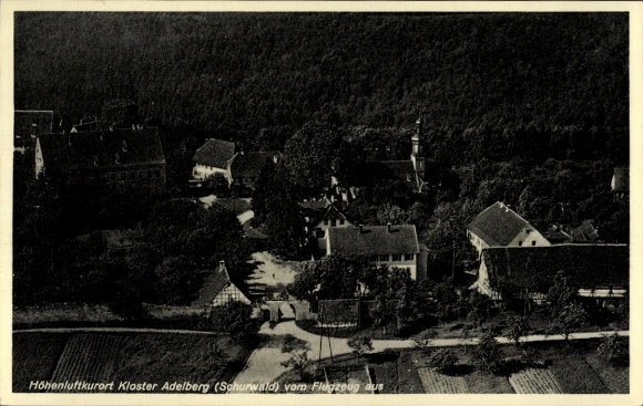 Postcard Adelberg near Göppingen, aerial photograph