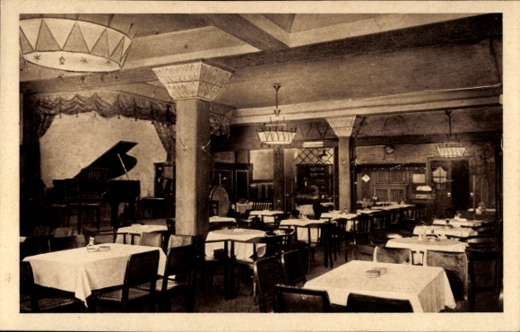 Ak Freiberg in Sachsen, Hotel Schwarzes Ross, Restaurant
