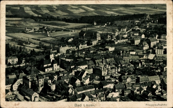 Ak Bad Lausick in Sachsen, Panorama, Fliegeraufnahme