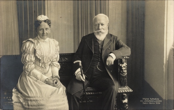Ak Großherzog Friedrich I. von Baden, Großherzogin Luise