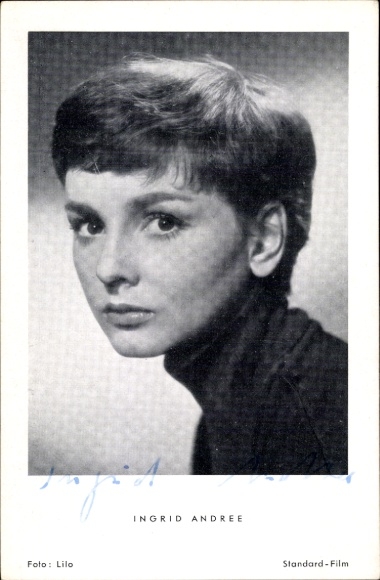 Ak Schauspielerin Ingrid Andree, Portrait, Autogramm