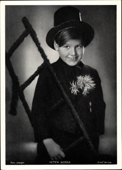 Foto Schauspieler Peter Bosse, Kinderportrait, Schornsteinfeger