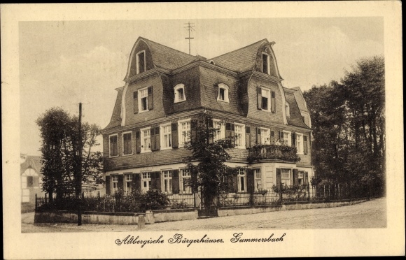 Postcard Gummersbach in the Oberberg district, Altberg town houses