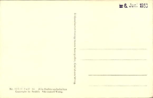 Postcard Wallerstein in Swabia, aerial photograph