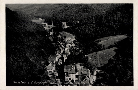 Ak Schriesheim an der Bergstrasse, luchtfoto