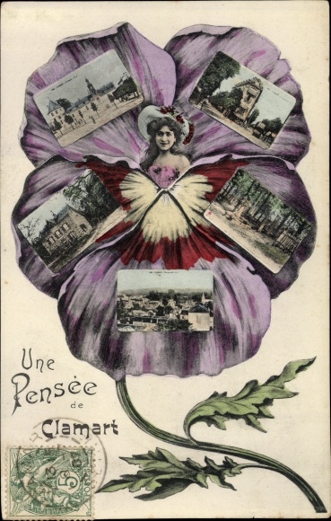 Postcard Clamart Hauts de Seine, The Town Hall, Panorama