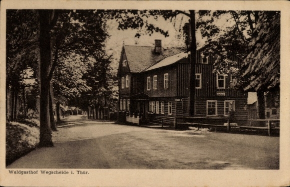 Ak Luisenthal im Thüringer Wald, Waldgasthof Wegscheide, Inh. Rudolf Scholz