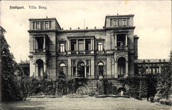 Postcard Berg Stuttgart in Württemberg, Villa Berg, Architecture,