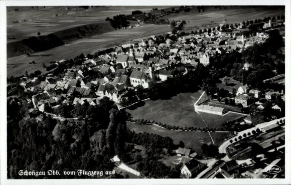 Ak Schongau in Opper-Beieren, luchtfoto