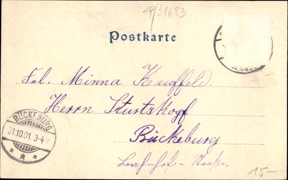Postcard Obernkirchen Lower Saxony, Strullstrasse, residents
