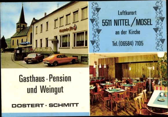 Postcard Nittel an der Moselle, Inn Dostert-Schmitt