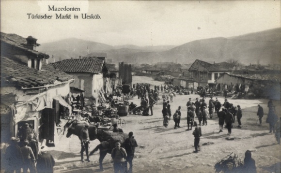 KP Skopje Üsküb Macedonia, Rynek turecki, 1916