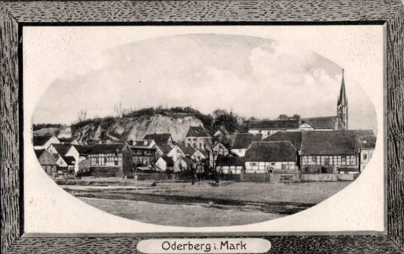 Passepartout Postcard Oderberg in der Mark, general view