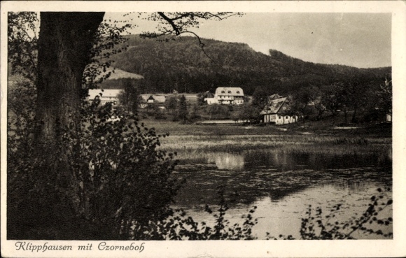 Ak Klipphausen Sachsen, Teilansicht, Czorneboh