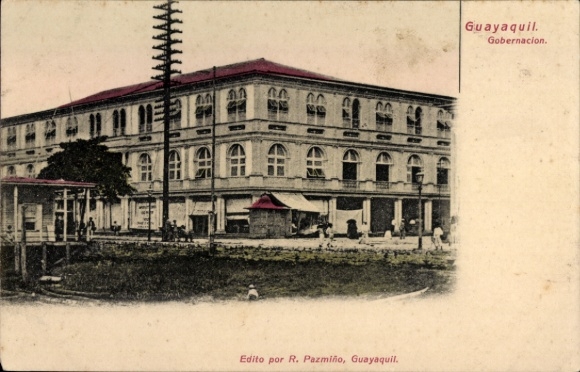 Postcard Guayaquil Ecuador, Government Building