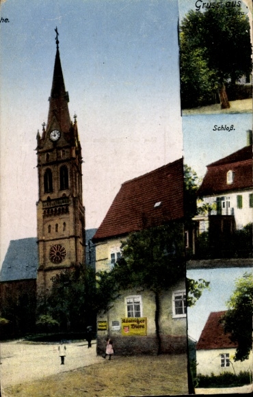 PC misprint, church, castle, commercial building