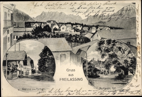 Artist PC Freilassing in Upper Bavaria, inn, Bayrischer Hof, general view