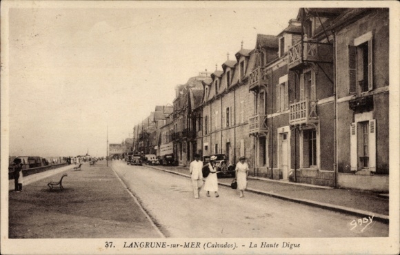 Ak Langrune sur Mer Calvados, Haute Digue