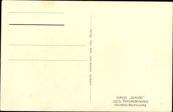 PC Usseln Willingen Upland, Reich Labor Service Camp Dept. 5/221 Upland, reading room, canteen