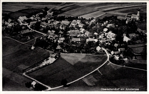 Ak Oberschondorf Schondorf am Ammersee Opper-Beieren, luchtfoto