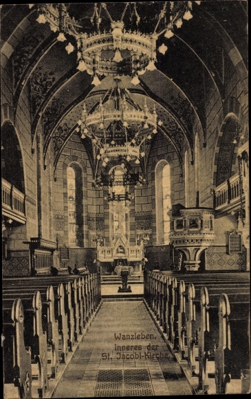 Postcard Wanzleben Börde in Saxony Anhalt, interior of the St. Jacobi Church