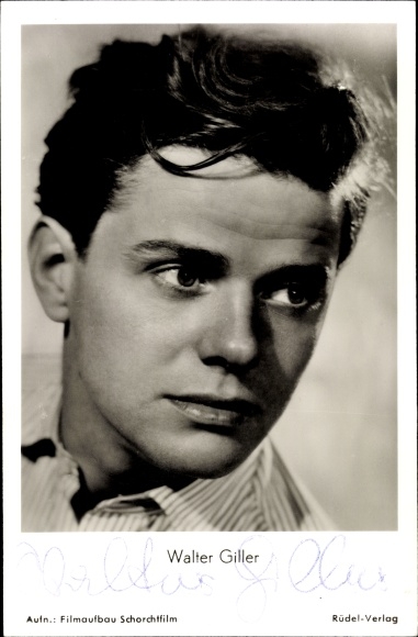 Ak Schauspieler Walter Giller, Portrait, der Tag vor der Hochzeit, Autogramm