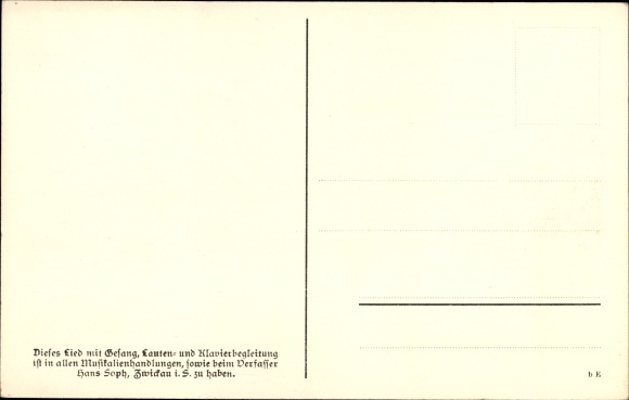 Song Postcard Hans Soph, Erzgebirge dialect, Da Eisnbah