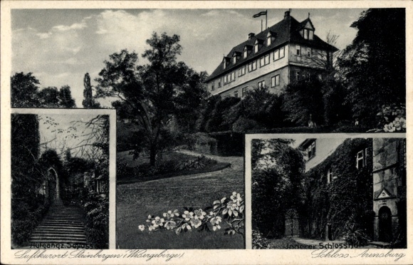 Postcard Steinbergen Rinteln in Lower Saxony, Arensburg Castle