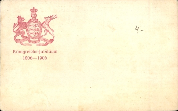 Znaczki pocztowe KP Jubileusz Rządowy Królestwa Wirtembergii 1806-1906